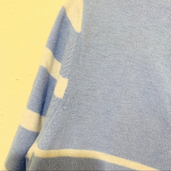 GAP Silk blue stripe nautica academy long cardigan preppy luxury womens S pocket - Picture 9 of 10